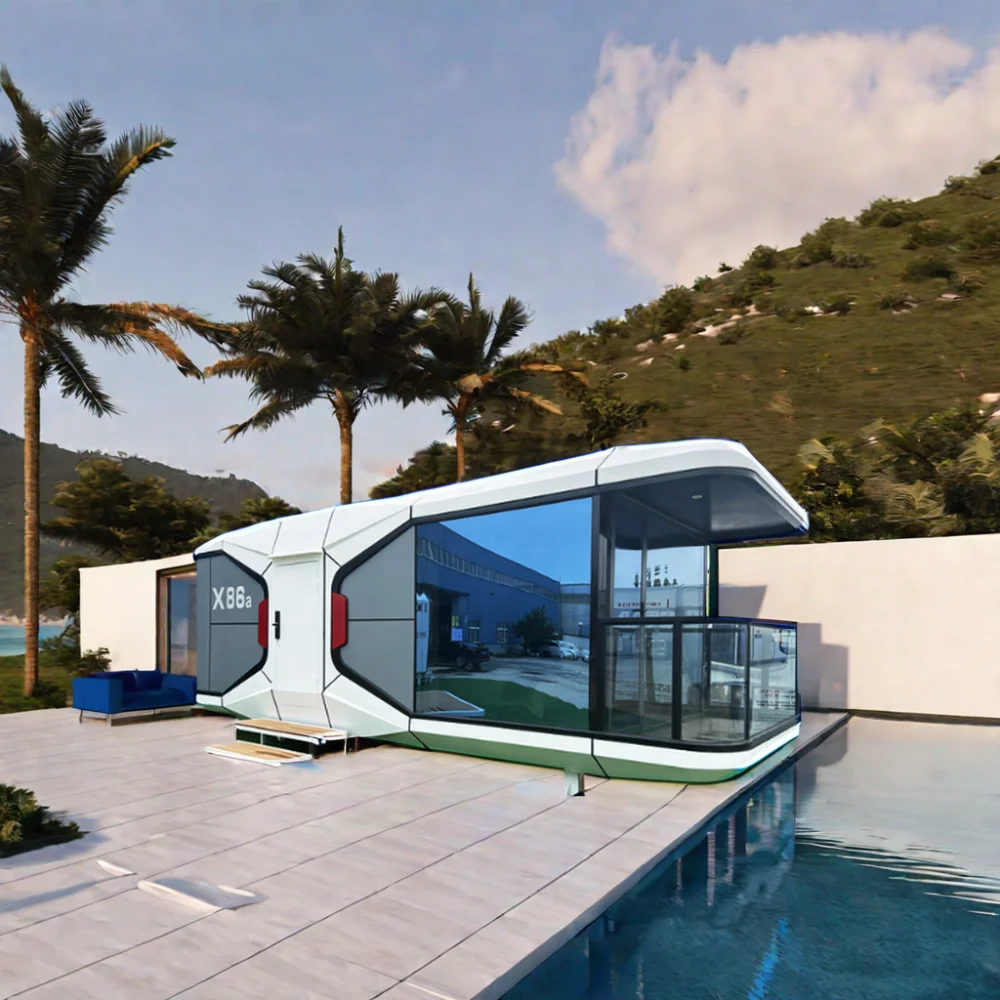 Cheap Adu House Tiny Apple Cabin Modular Buildings Back Yard Office Prefab extendable Container for Room Home Hotel