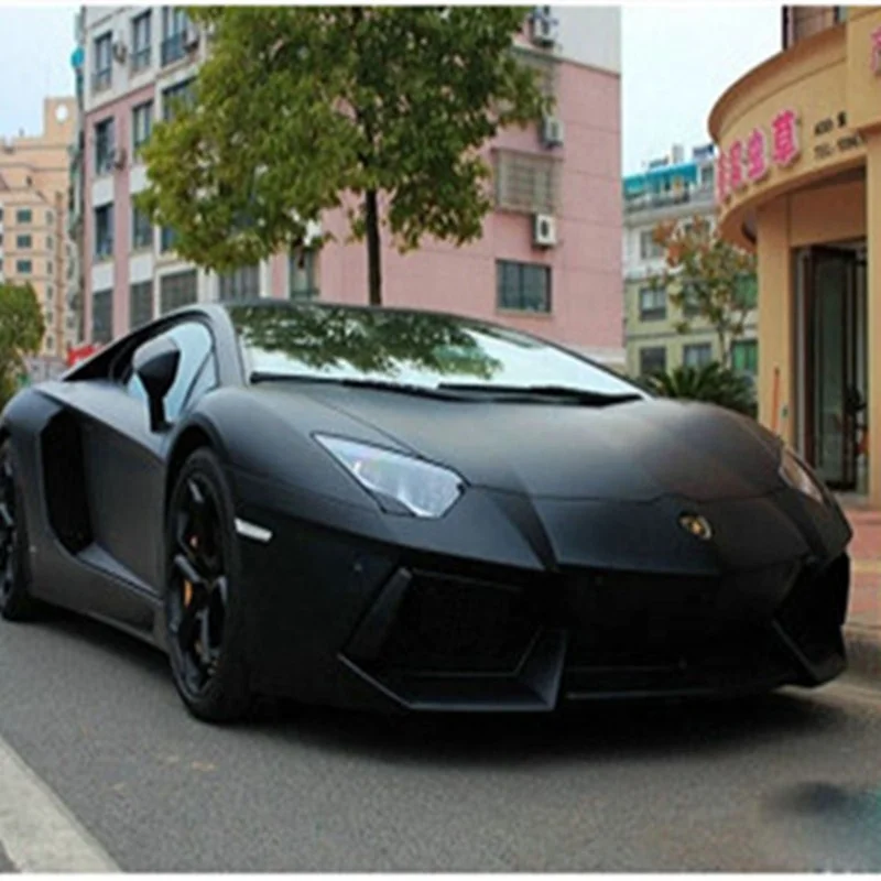 Annhao 1.52*30m auto folie Adhesive Vinyl Roll Car Wrapping Matte Black Sticker