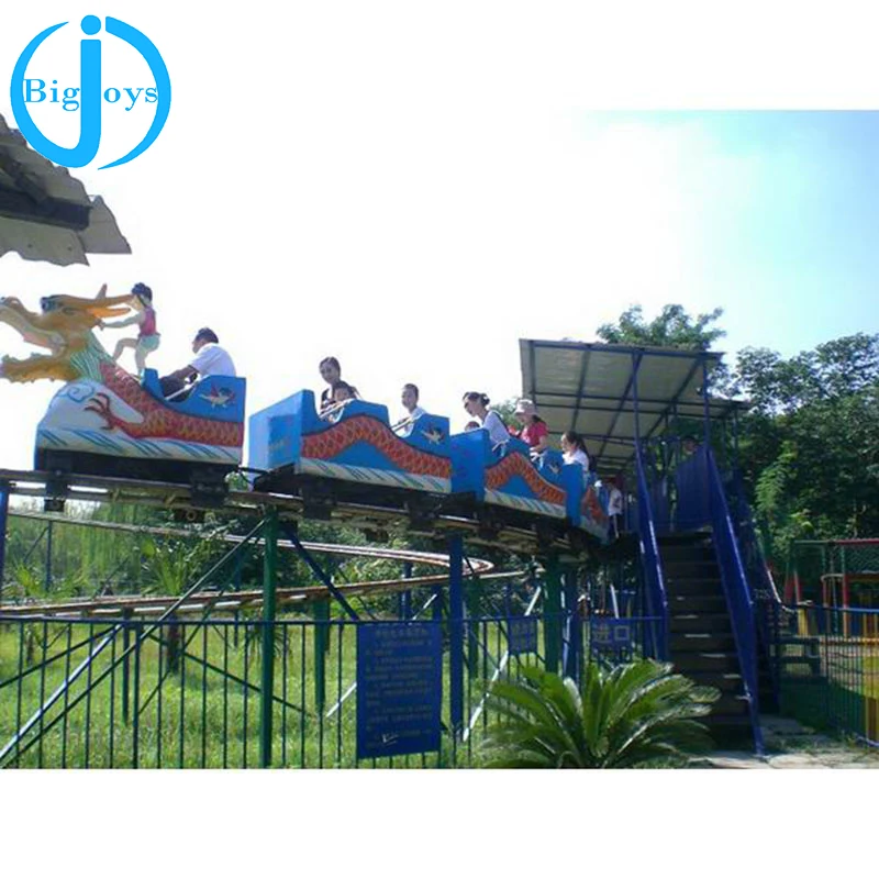 Theme Park The Sliding Dragon Roller Coaster Electric Train Track Train Amusement Park Rides For Sale