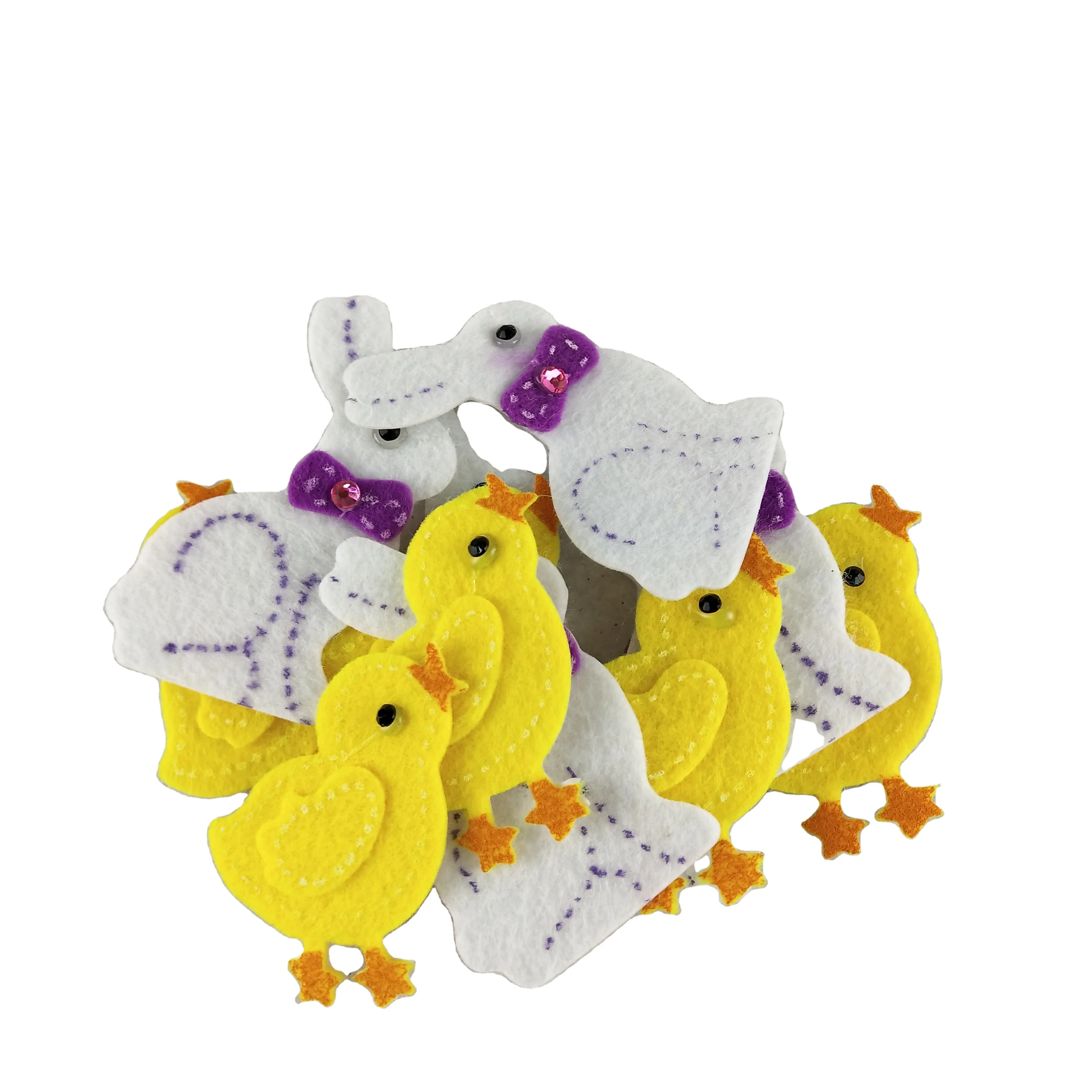 
Easter animal birthday decorations favorite handmade party supplies 12 packs of self-adhesive bunny and chicken decorations 