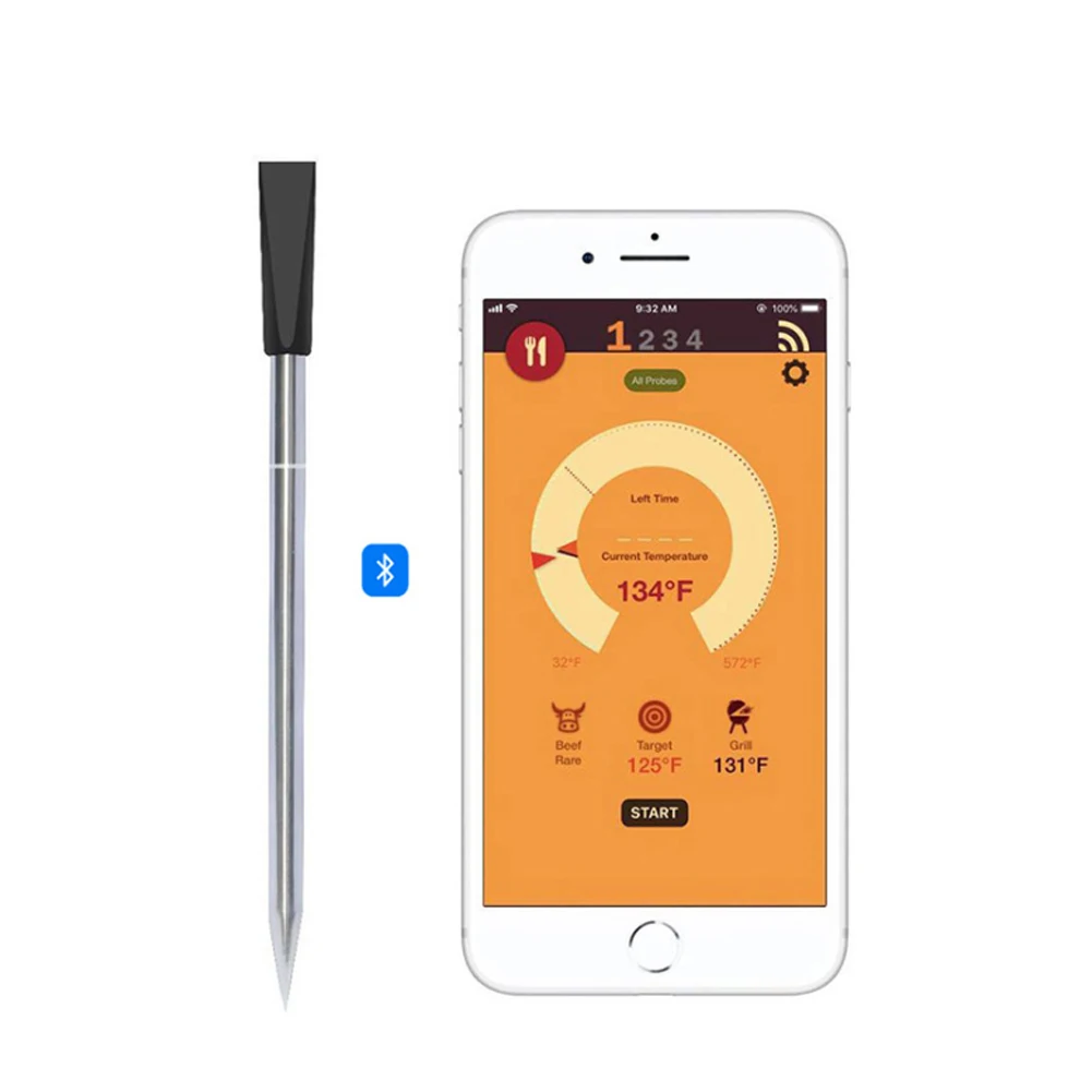 Wireless Bluetooth  Digital Food Thermometer BBQ Thermometer Meat Thermometer