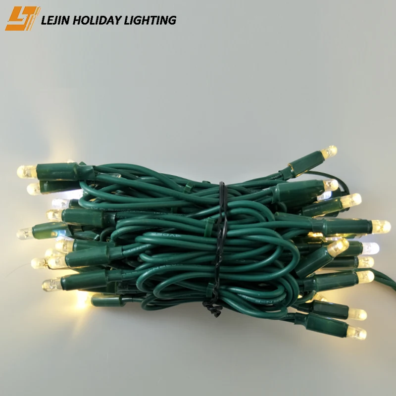 LJ Светодиодная лента 10 м 100 led 220V Резиновый провод гирляндой для гирлянды в помещении и на открытом воздухе