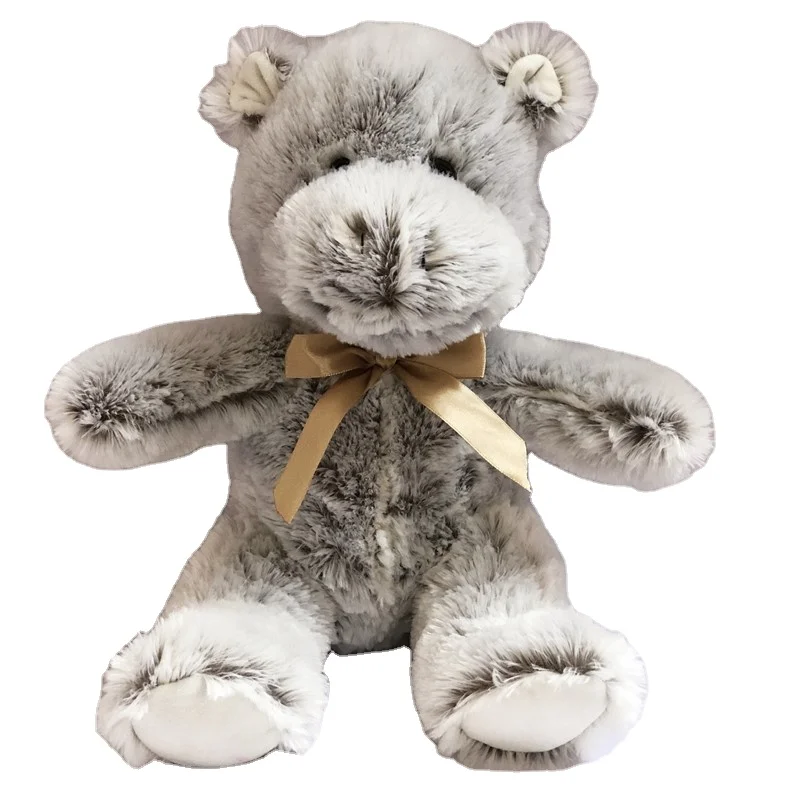Soft Grey Stuffed Shaped Happy Hug Customized Design Hippopotamus Hippo Animal Plush Toys Stuffed Toy Manufacturer