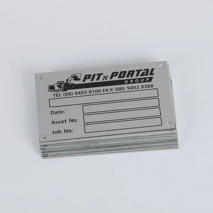 Custom metal label sign Laser engraved badge Brass plaque Anodized aluminum logo name plate tag Etched stainless steel nameplate