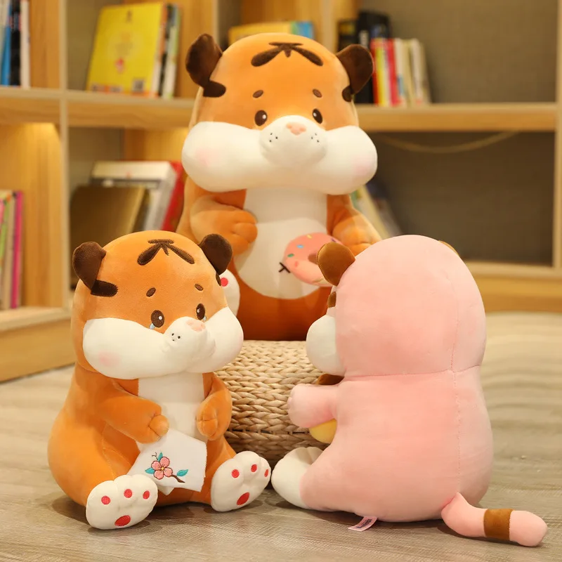Cartoon Tiger Mascot Doll Zodiac Tiger Plush Toy Company Annual Meeting Activity Gift Little Milk Tiger