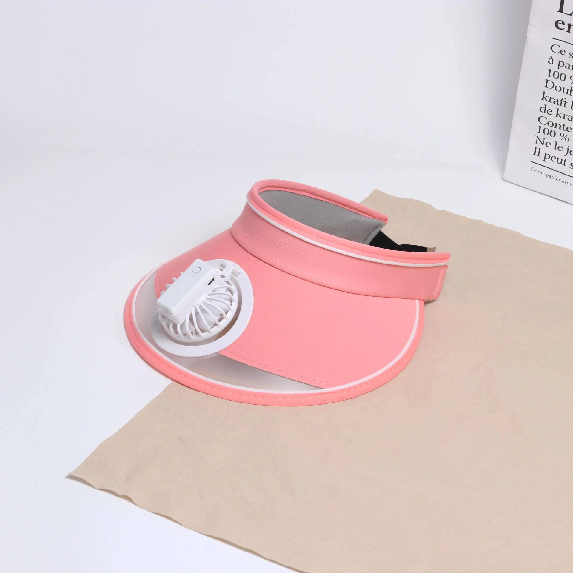 UPF50+ UV Protection Fan Empty top cap USB charging summer outdoor sunscreen visor hat female three gear adjustment caps
