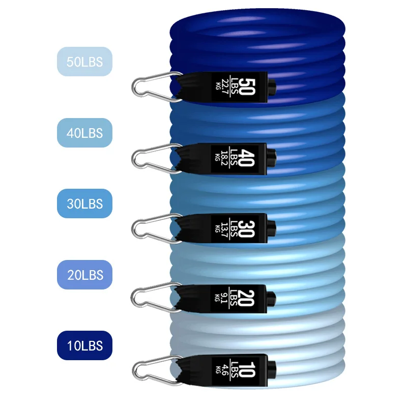 Blue Resistance Bands for handles Exercise Bands for Workout Bands Door Anchor Ankle Straps for Resistance Training 100 150lbs