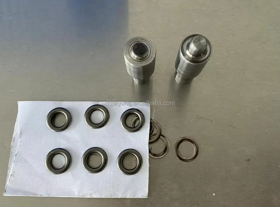 26# matte black color laser custom logo eyelet fastener shiny silver metal eyelet for high end handbags