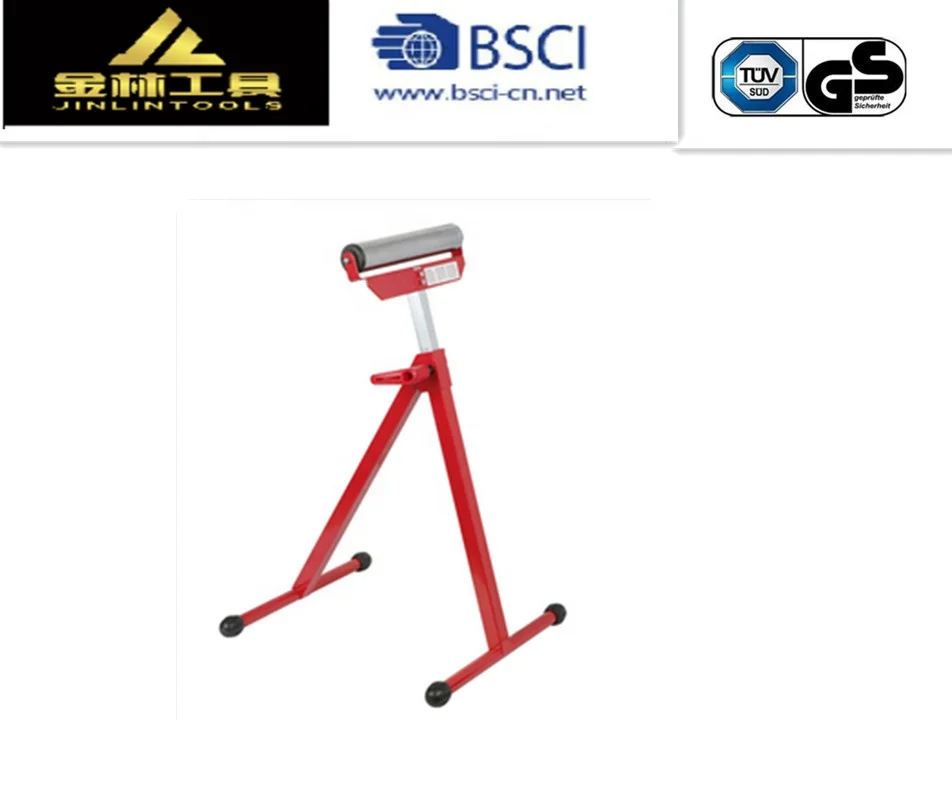 
Adjustable height foldable 60kgs steel single roller stand sawhorse trestle 