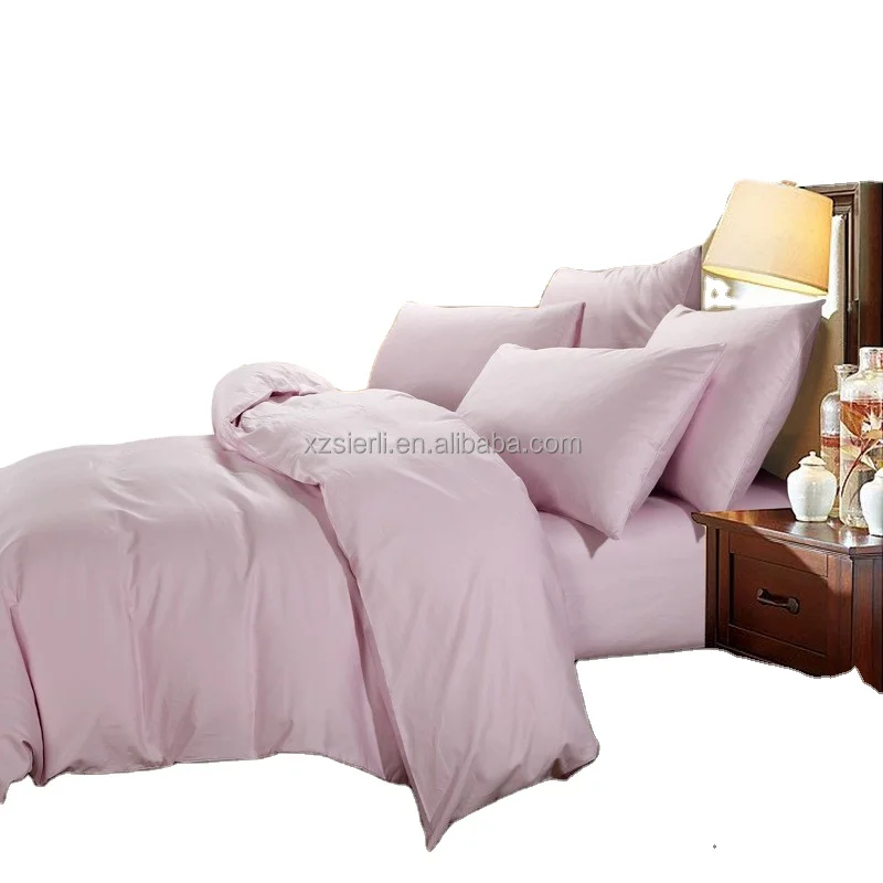 New Style Bedding set 100% luxury Solid Color Egyptian cotton bed sheets duvet cover
