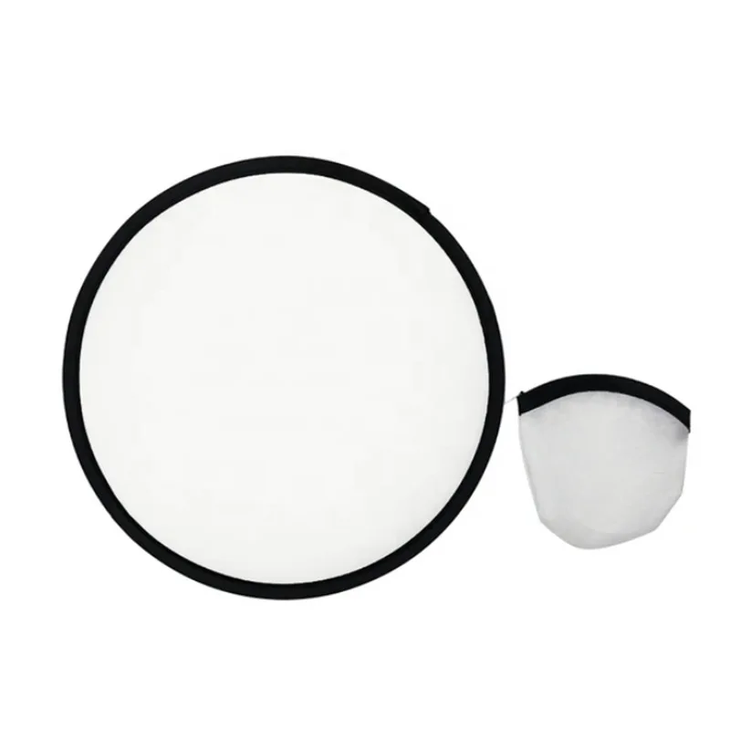 Customized Logo Folding fan Polyester Graduation Flying Discs Fan Sublimation Blank Black Rim Foldable Fan With Pouch