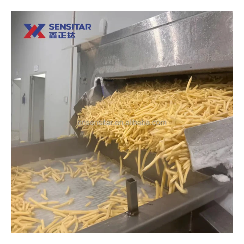 Potato Finger Chips Frying Equipment Frozen French Fries Production Line Fried Potato Machine