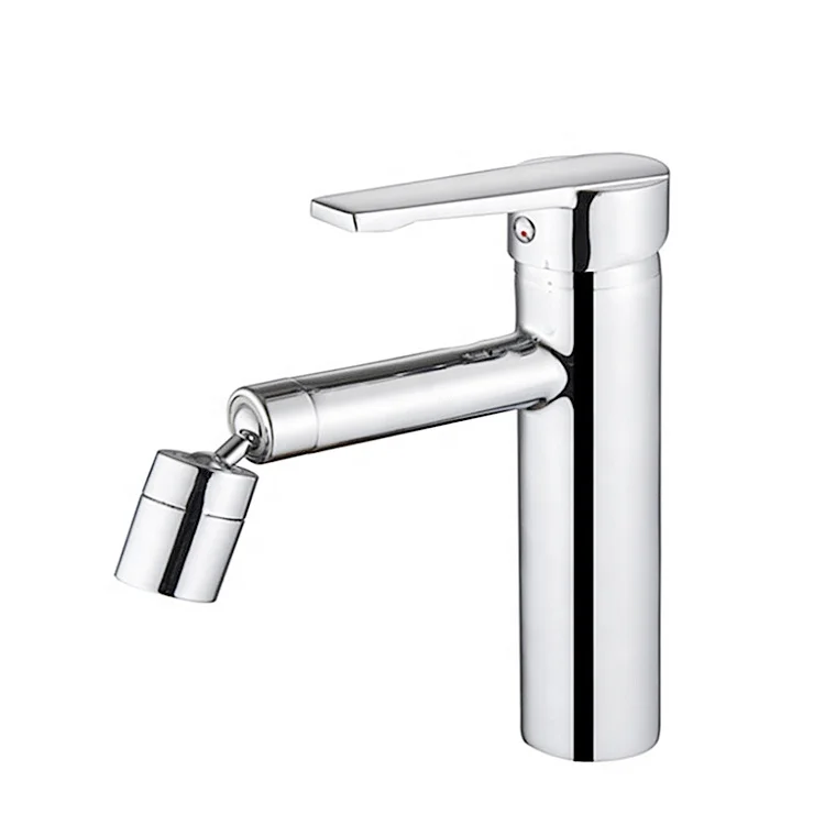Rotating Chrome Brass Faucet for Bathroom
