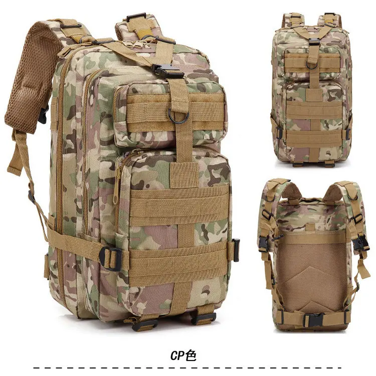 Camouflage Camo Green Leisure Designer Tactical Hiking Bag Mountain Hunt Camp Pack Outdoor Travel Sport Backpack for Men Women