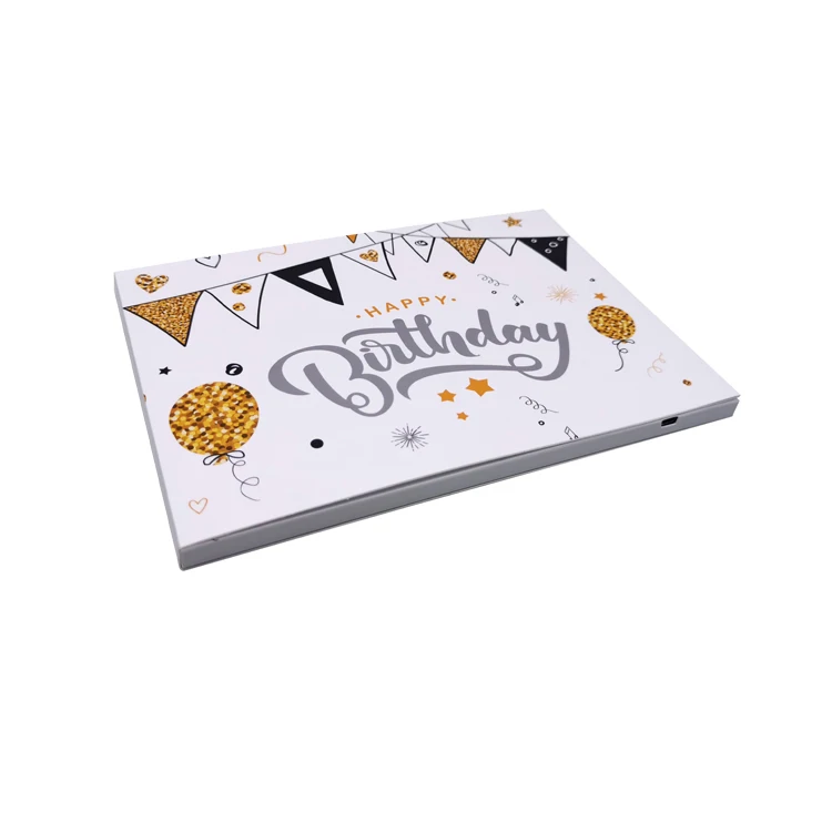 Digital Birthday Lcd Brochure 7 Inch HD Screen  Displayer With Printing For Invitation Video Greeting Card