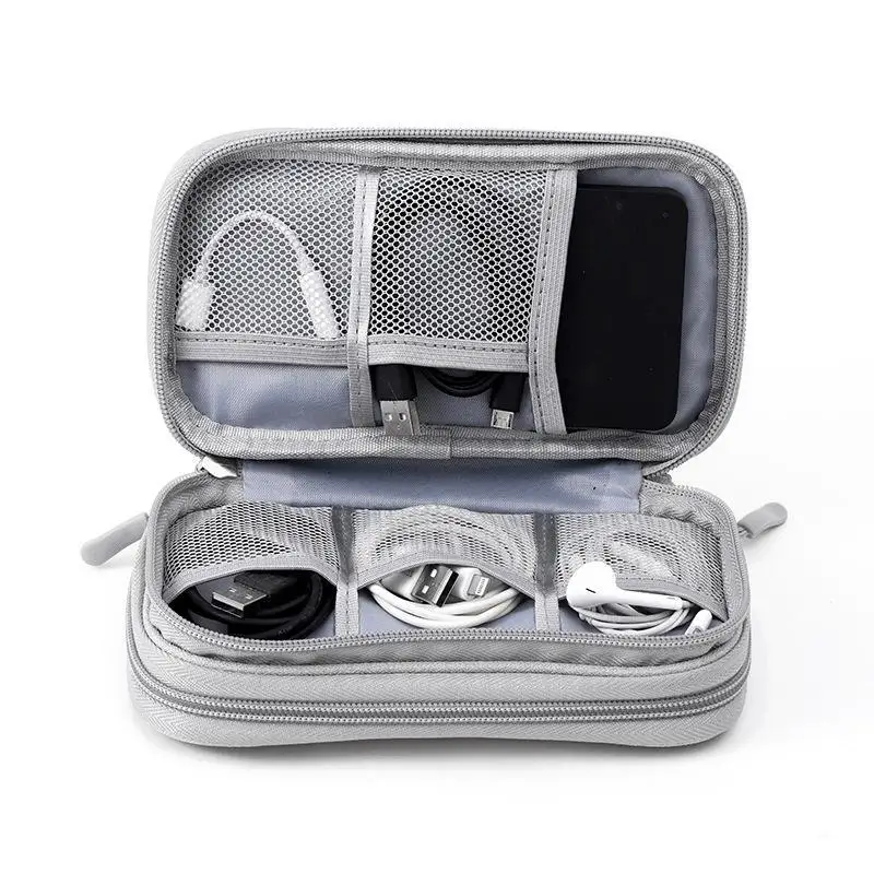 Oxford Small Travel Bags Cable Organizer 3C Accessories Case Earphone Carry Pouch with Zipper Portable Electronic Storage Bags