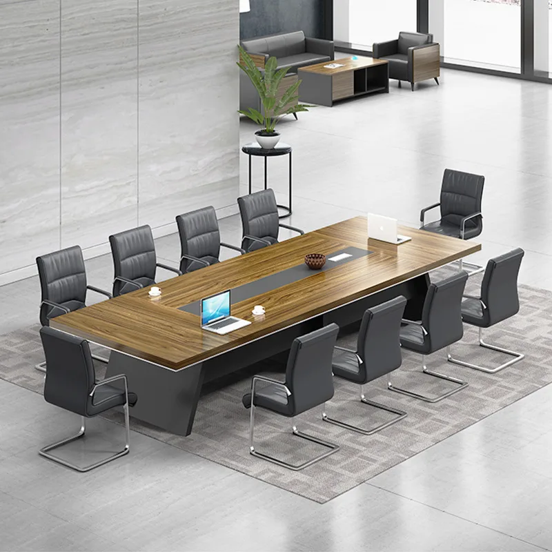 High Quality Meeting Room Desk Conference Table Staff Chair Office Desk Chair Melamine Top Modern Durable Office Furniture