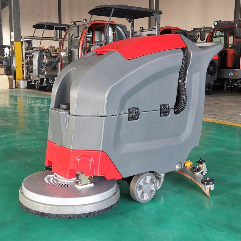 Automatic Multi functional Walk Behind Push Type Floor Scrubber Dryer  For Supermarket Warehouse