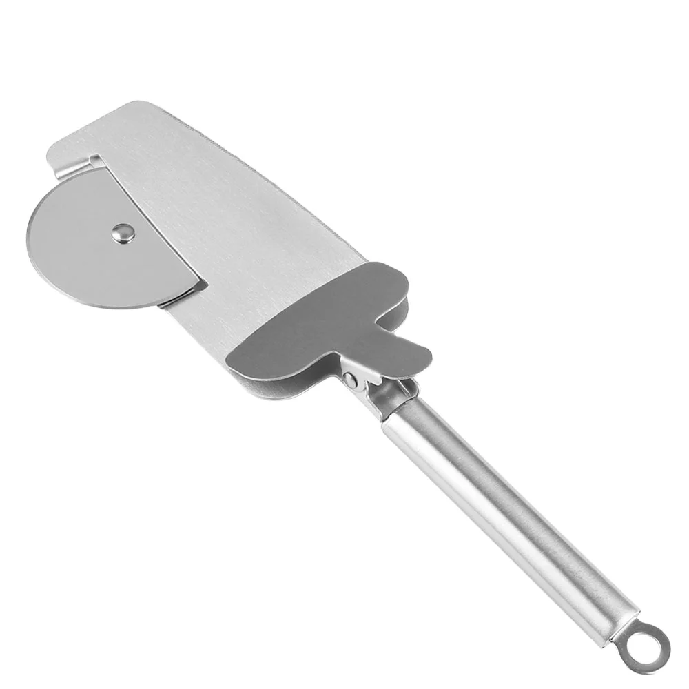 3 in 1 Pizza Cutter Sever Slicer Stainless Steel Pizza Cutter Wheel Pizza Server Set