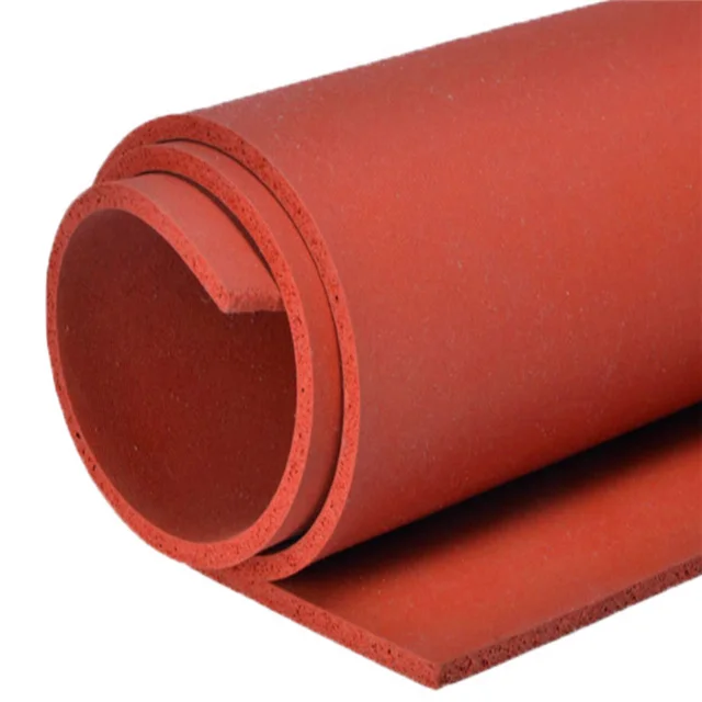 Heat Press Red Textured Silicone foam rubber sheet