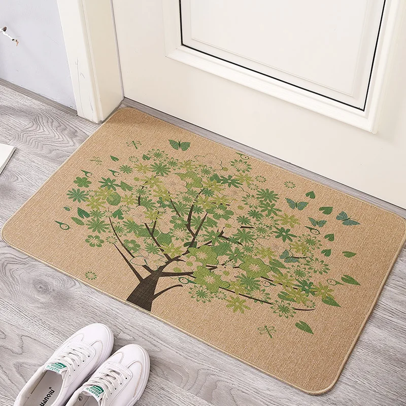 Winter Funny Doormat Decorative Farmhouse Holiday Front Door Mat for Home Entrance Indoor Outdoor