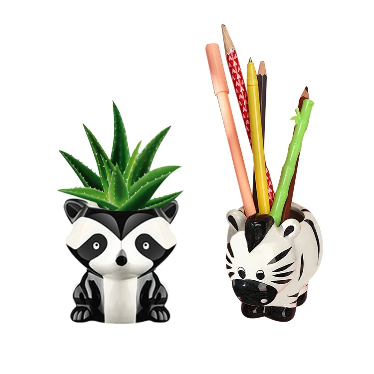 Ceramic Plastic Groot Succulent Pots Animal Pot & Planters  For Plant Indoor And Flower