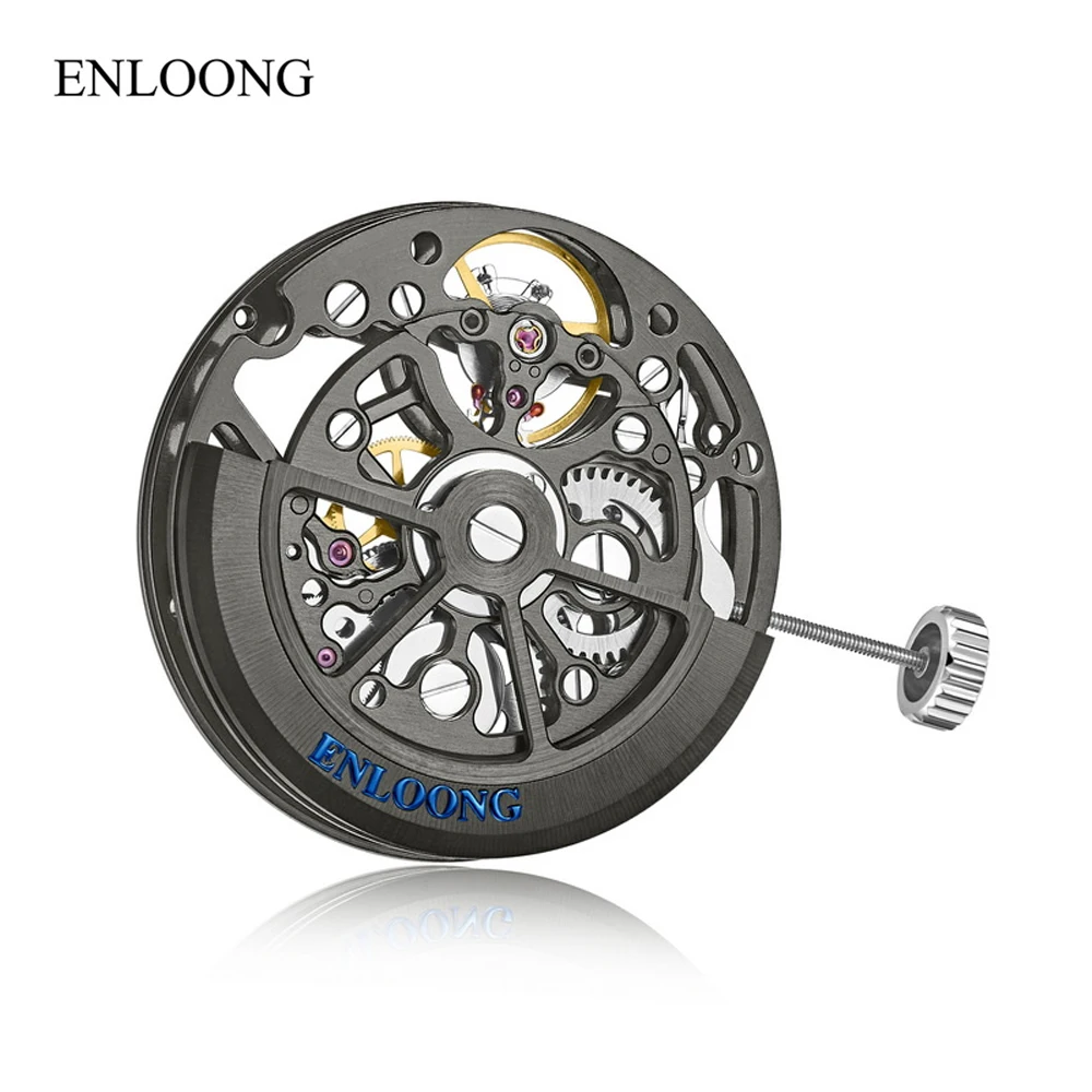 ENLOONG Skeleton Luxury Mechanical Movement OEM Custom Rotor 72 Hours Self Winding Automatic Watch Movement