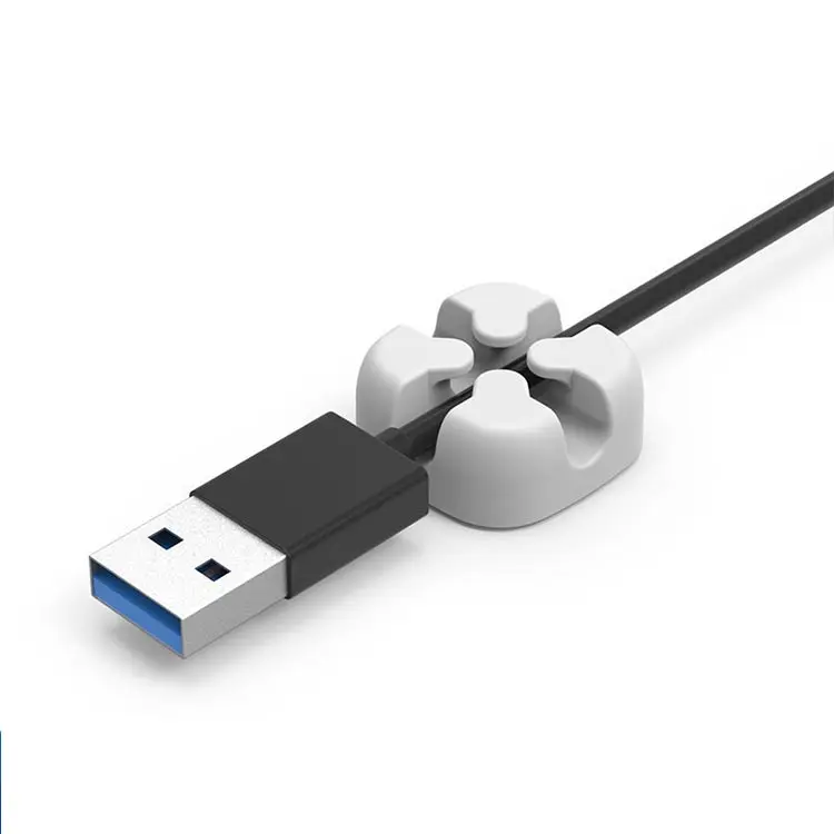 Многофункциональный настольный Настенный Круглый USB-держатель для проводов и кабелей