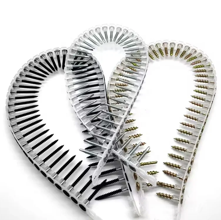 Black phosphate collated strip screws for drywall board 3.5x25mm drywall screws fine thread screws good quality