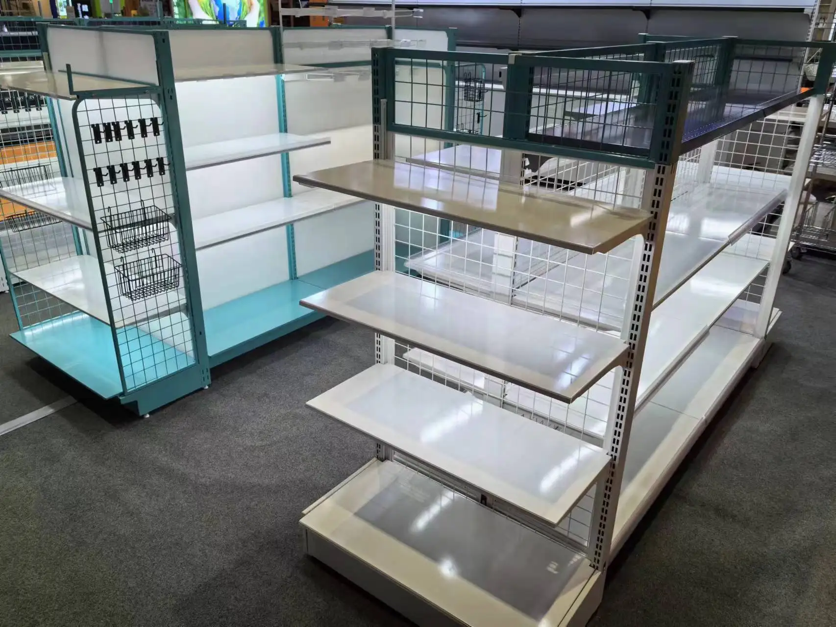 display stand racks grocery store supermarket heavy duty metal racks shelving
