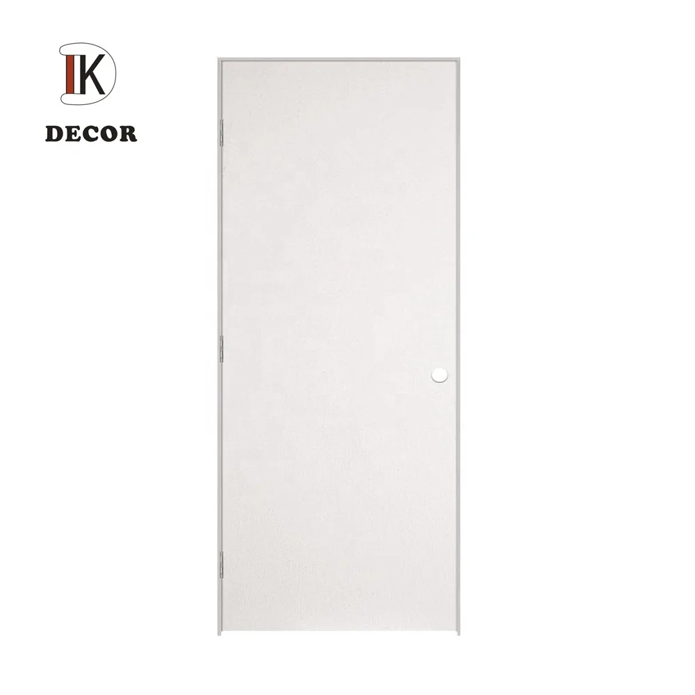 white primer design solid particle board filling core interior room wood flush door