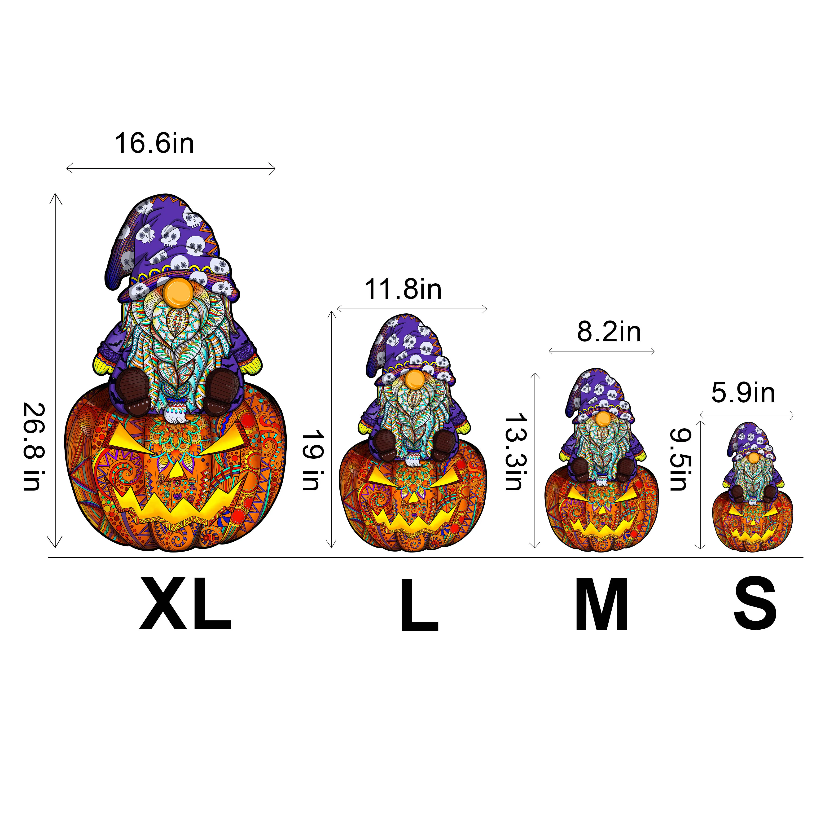 WOODBESTS HALLOWEEN GOBLIN puzzle game custom adult Halloween decor jigsaw wooden 3d puzzle