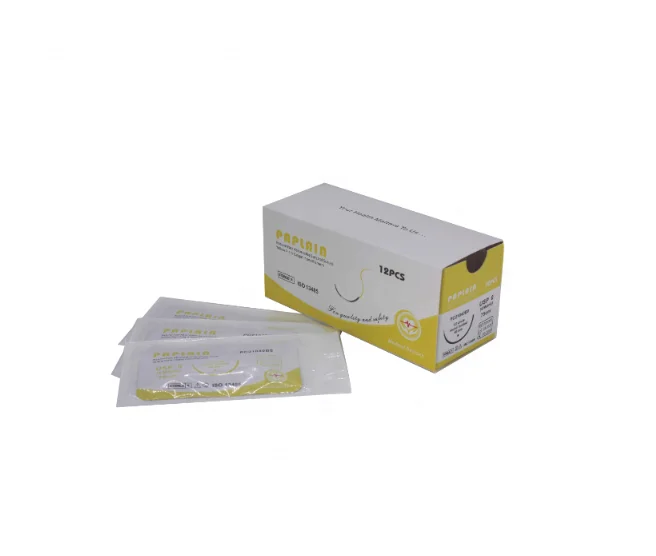 CE/ISO certification Plain Catgut    Reserve Cutting Absorbable Surgical Medical Suture With Needle