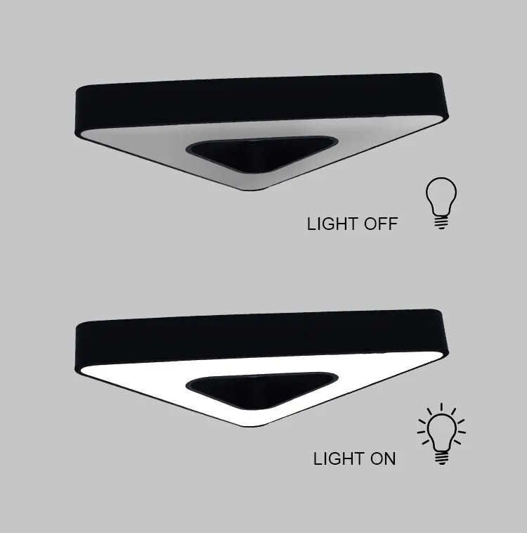 Custom shape triangle aluminum housing LED ceiling pendant light for living room decoration