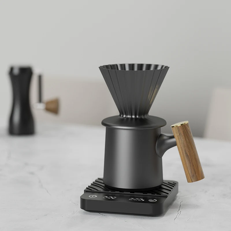 DHPO 360 Degrees Evenly Distributed Convex Pattern Design High-Fired Ceramic Coffee Dripper Porcelain Coffee Filter