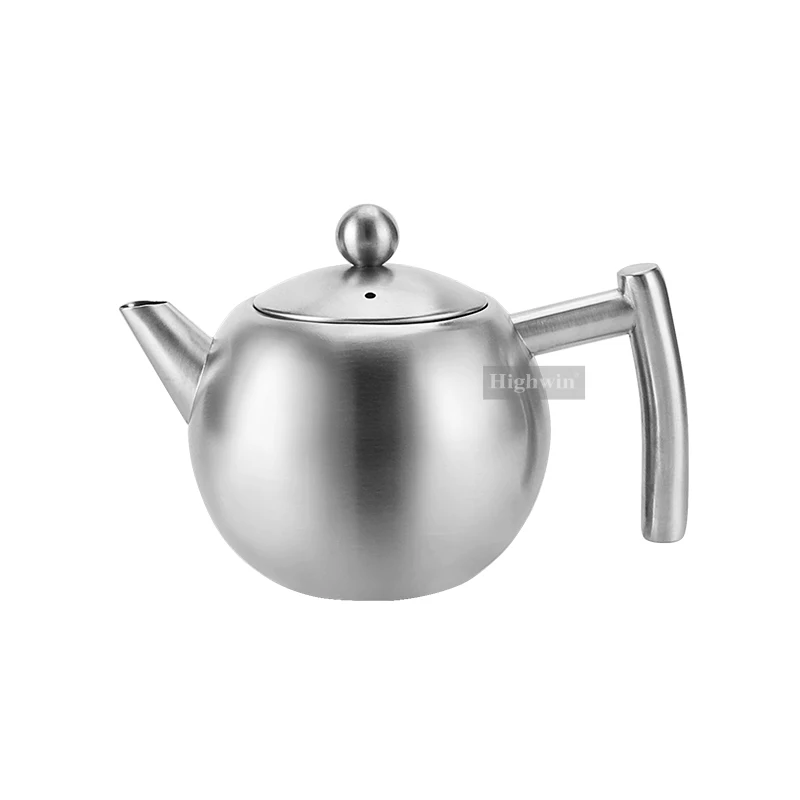HIGHWIN 500ml 1000ml 1500ml Tea Pot Stainless Steel Teapot with Removeable Infuser