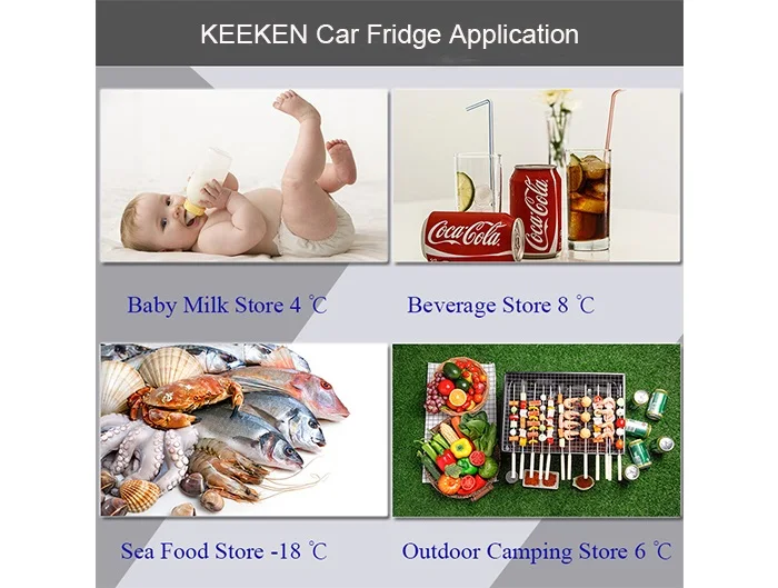 35L Dual Zone  Ac 12v Freezers Box 12 Volt Fridges Mini Rv Boat Car Compressor Fridge Portable Refrigerator For Camping Outdoor