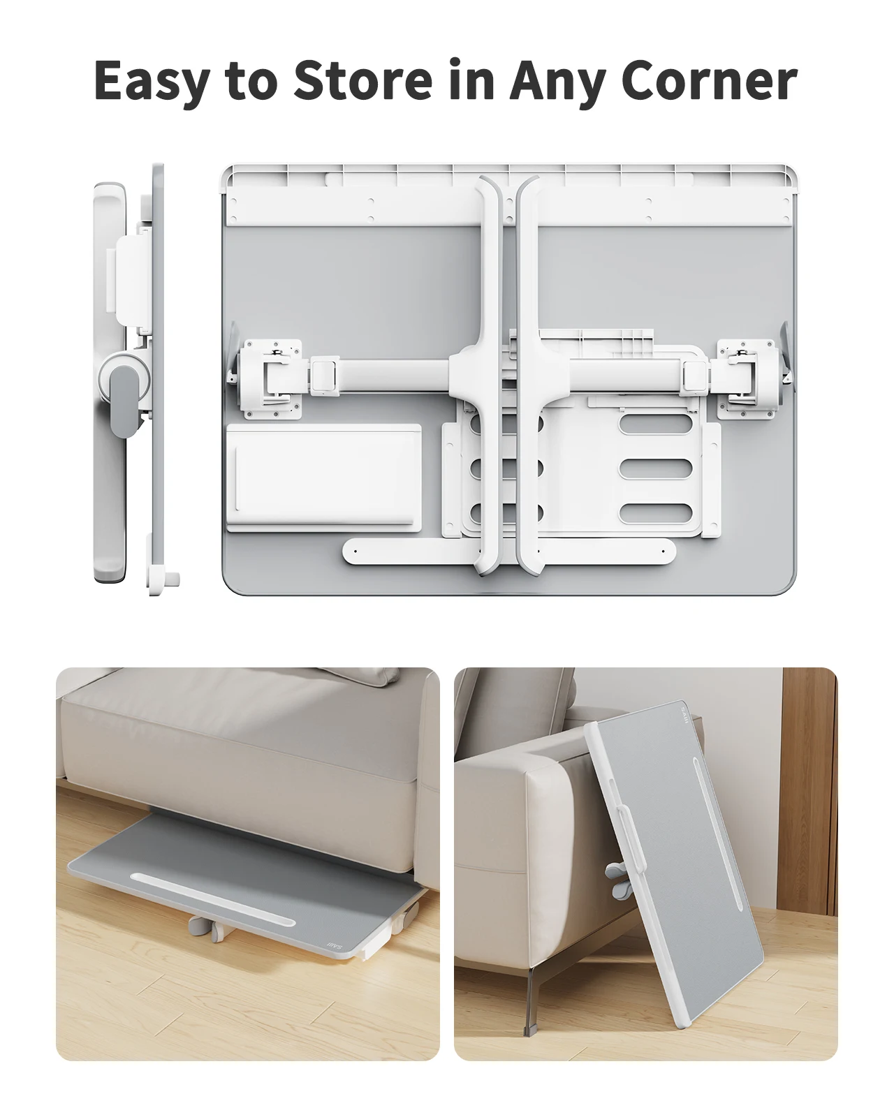 Factory OEM Order accepted STUDY Lap Desk Foldable Workstation Notebook Riser PVC Leather Ergonomic Adjustable Laptop table