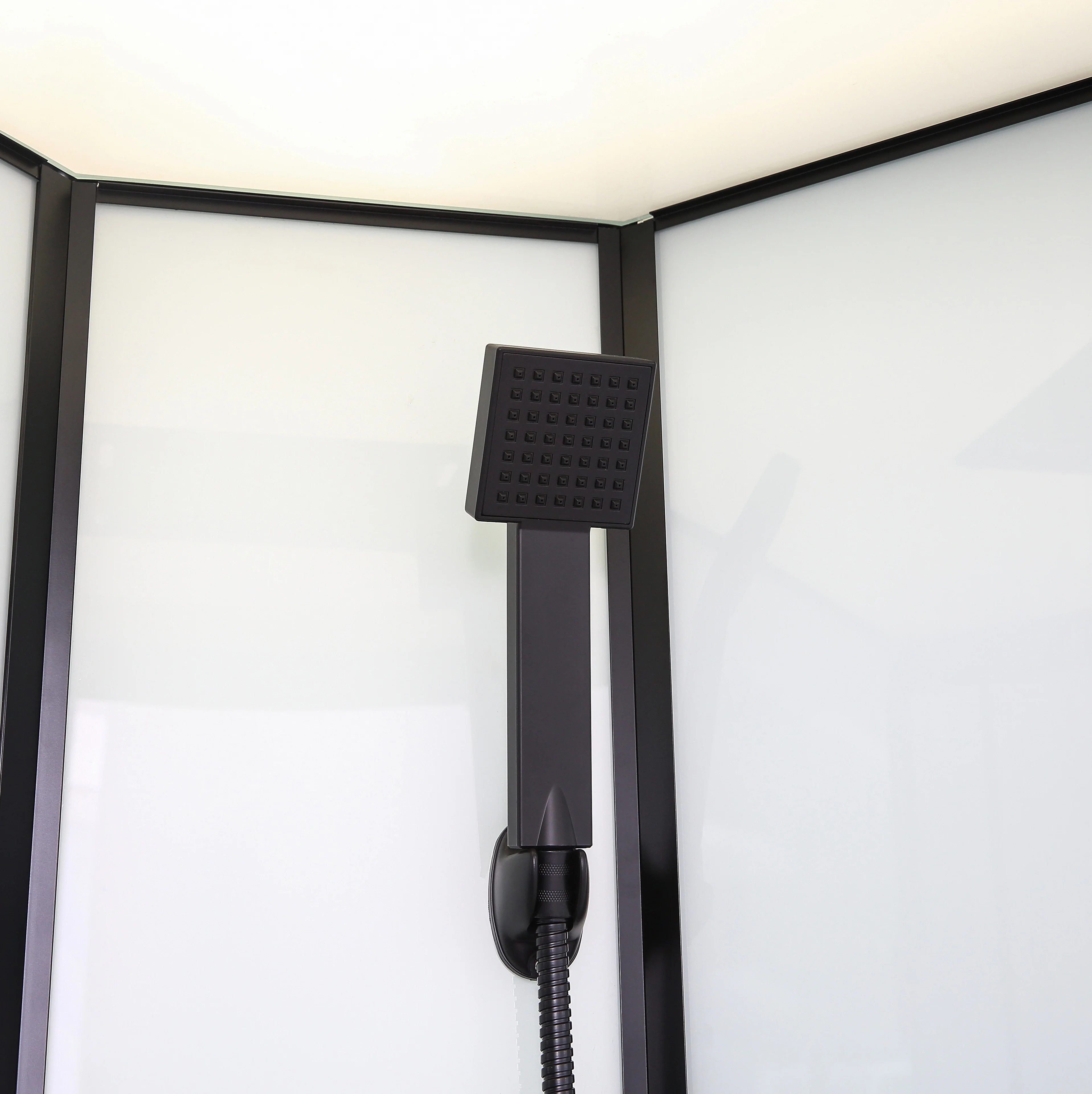 Easy fit fast installation bath shower cubicle enclosure black sliding shower cabin with 15cm ABS tray