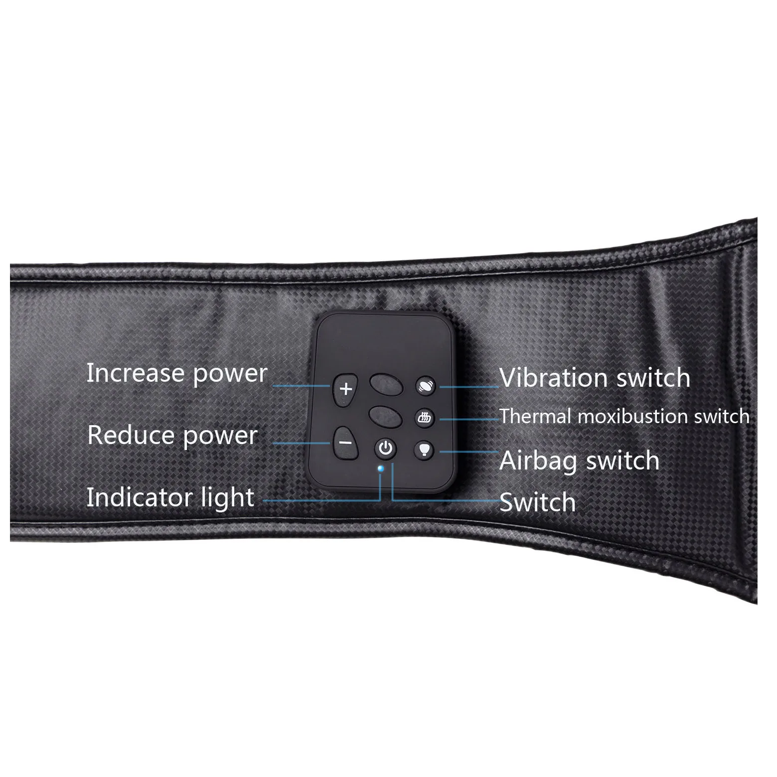 2023 New Hot Factory Price Heating Black Waist Massage Belt for Loin Relaxation