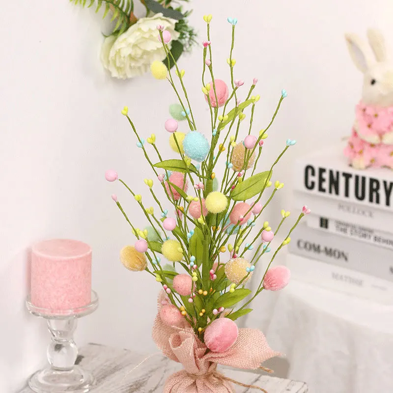 Wholesale Easter Decoration Colorful Easter Eggs Table Decoration Premium Easter Home Decorative Trees