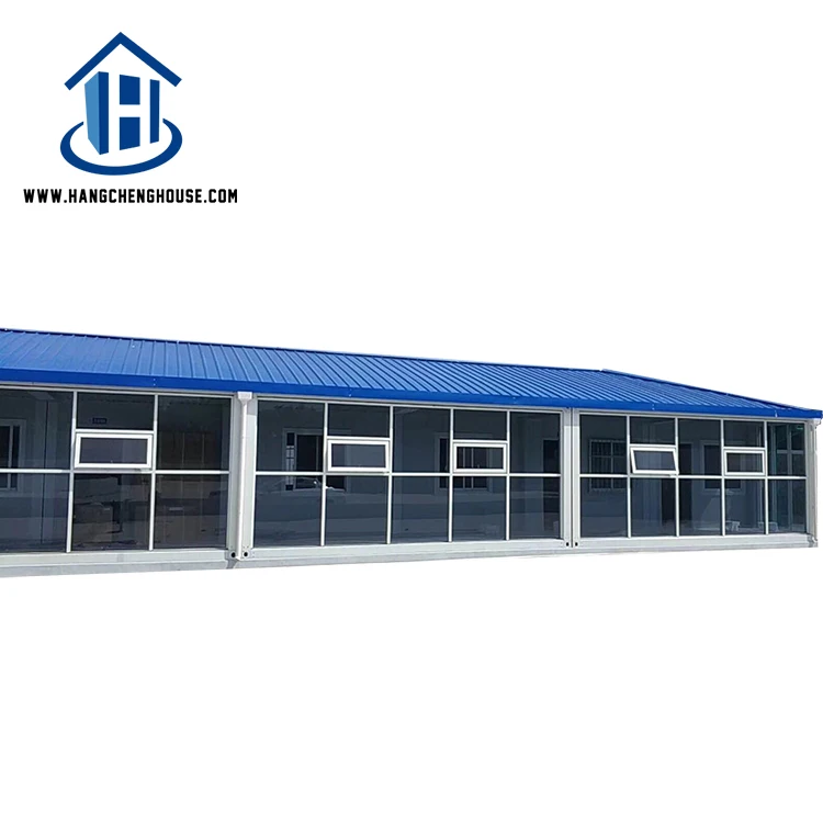 stackable 20ft prefab modular container office building with glass wall