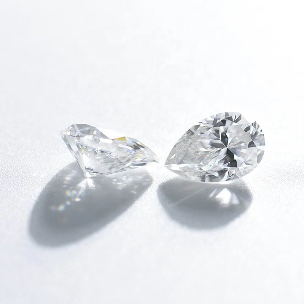 Custom Size IGI GIA Certified Synthetic Diamond Loose 2ct 3ct 5ct D VVS VS Pear Cut HPHT CVD Lab Grown Diamond