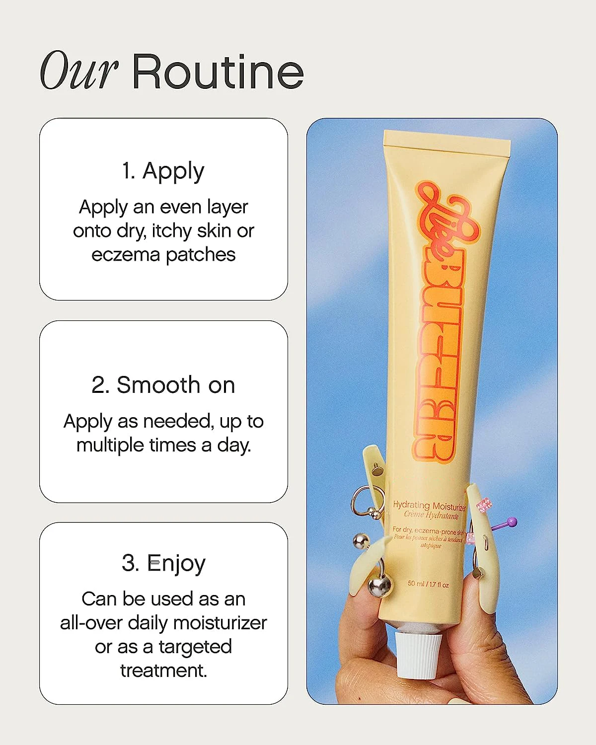 Topicals Like Butter Moisturizer for Dry, Sensitive & Eczema-Prone Skin - Soothing Instant Moisturizer