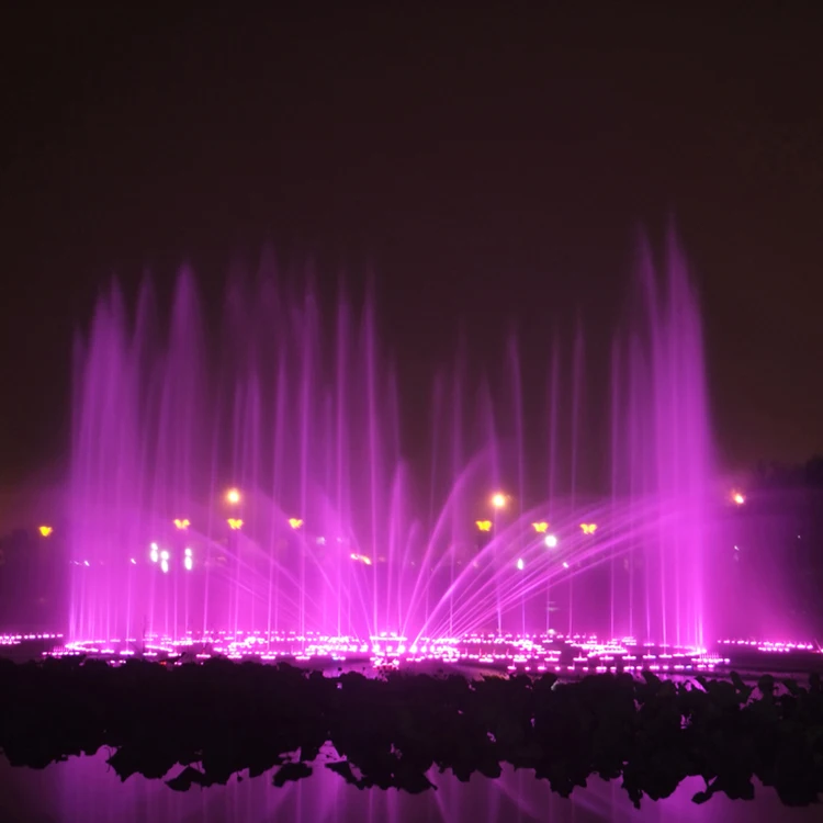 Outdoor Music Dancing Water Fountain with Colorful LED Light for Lake Floating Fountains