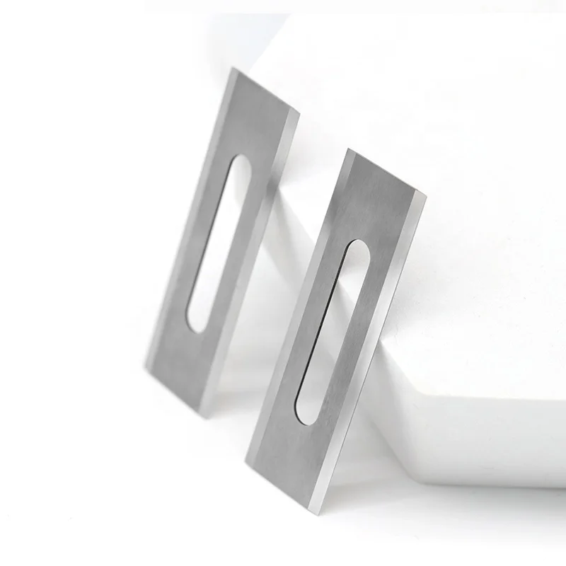 Tungsten Carbide Long-Hole Film Cutting Blade Carbide Waist-Hole Blade For Paper, And Leather Carbide Slitting Machine Blade