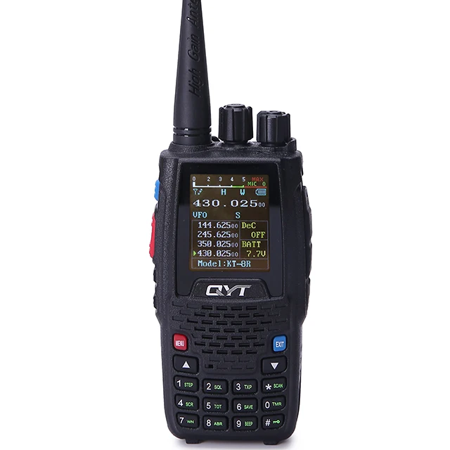  Индивидуальный Логотип QYT KT-8R четырехдиапазонный УКВ 200 каналов 5 Вт цветной экран