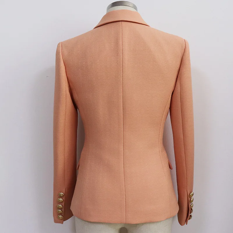 A4060 Office Wear Red Pink Khaki Double Breasted Pockets Slim Fashion Blazers Ladies Women