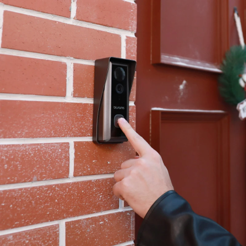 Blurams кольцевая видеокамера с питанием от аккумулятора, Двухканальный аудио-видео дверной звонок, камера безопасности с сигналом