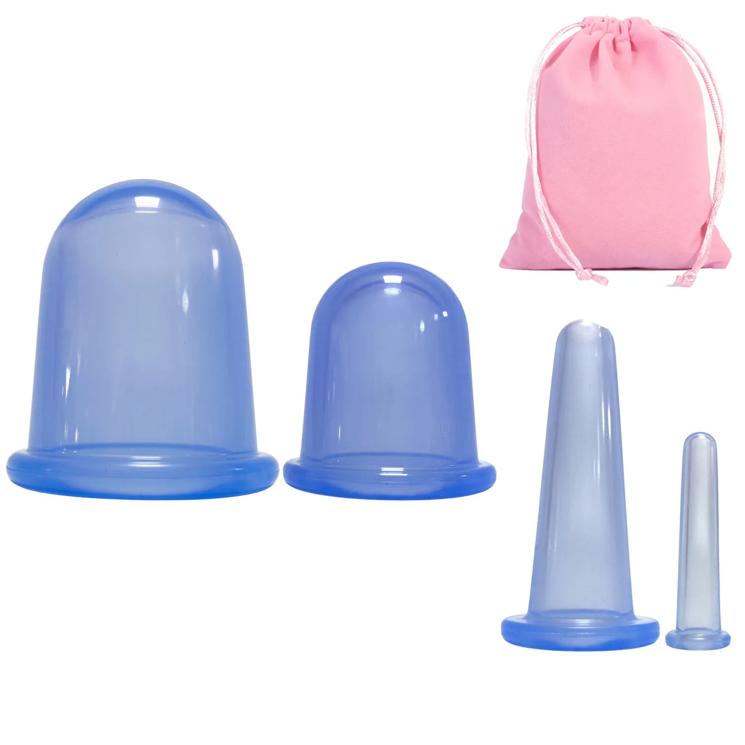 Facial Cupping Set High Quality Silicone Cupping Used for Body and Facial Silicone Facial Massager OPP Bag/pvc Box 100 Set LFGB